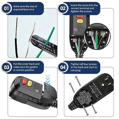 Automatic Reset GFCI 15 Amp 3 Prong 5 Outlet Adapter