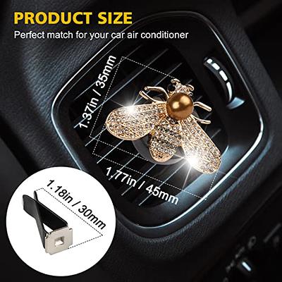 2 Pieces Small Bee Air Vent Clips Bling Bee Car Accessories Cute Car Air  Freshener Rhinestone Gift Decorations Charm Car Clip Interior Air Vent Decor