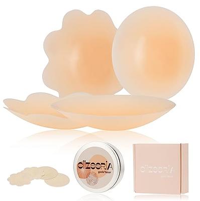 AFINNIEE 5 Pairs Pasties Nipple Cover for Women Reusable Invisible Adhesive  Silicone Nipple Stickers Round Nude (Nipple Covers) - Yahoo Shopping