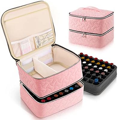 Amazon.com : DreamGenius Gel Nail Polish Organizer Case for 48 Bottles,  Double Side Holder with Adjustable Dividers, Portable Clear Storage with 2  Nail Separators : Beauty & Personal Care