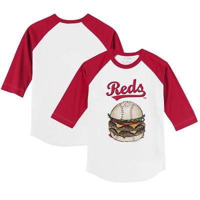 Youth White/Red Cincinnati Reds V-Neck T-Shirt 