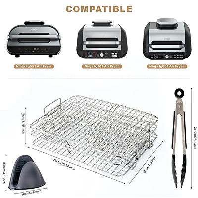 Air Fryer Rack For Ninja Dual XL Air Fryer,Multi-Layer Dehydrator