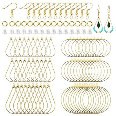 120pcs Beading Hoop Earrings for Jewelry Making,Triangle Beading Earrings Hoop Bulk Jewelry Making Beading Supplies Teardrop Rhombus Geometric