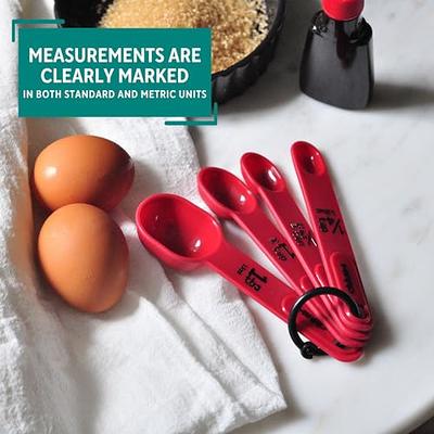 NutriChef Silver 6-Piece Magnetic Measuring Spoon Set