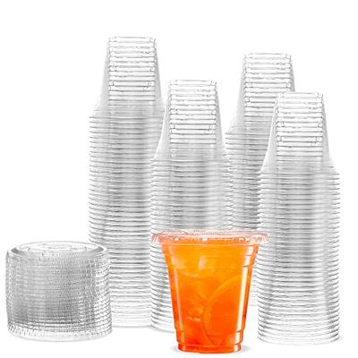 FROZIP 50 Pack 16oz Plastic Coffee Cups with Sip Lids - Strawless Clear  Plastic Cups with Lid