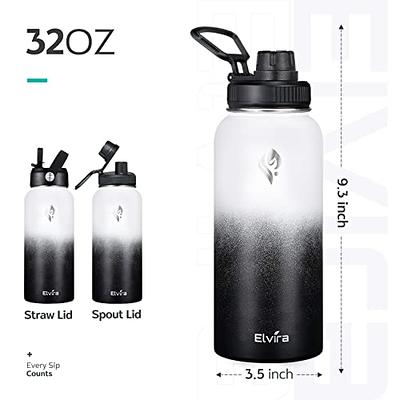 Hydrapeak 32oz Sport Insulated Water Bottle with Chug Lid, Premium  Stainless Steel Water Bottles, Leak & Spill Proof, Keeps Drinks Cold for 24  Hours