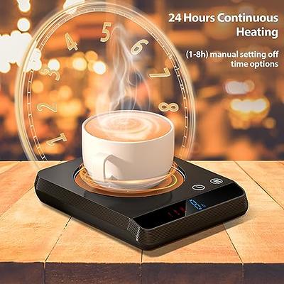 Misby Coffee Warmer for Desk Mug Warmer with Automatic Shut Off Coffee Cup  Warmer Keep Coffee, Beverage, Milk, Tea and Hot Chocolate Warm (White)