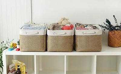 TheWarmHome Storage Basket - Large Baskets for Organizing Shelves, Storage  Bins Closet Organizer for Clothes Book Shelf Baby Toy Home Organization