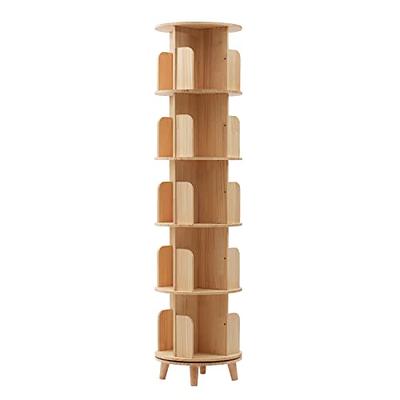 Rotating Bookshelf 360 Display Floor Standing Bookcase Storage