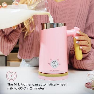 Milk Frother,Automatic Milk Steamer,12oz 4-in-1 Electric Milk  Frother,Electric Milk Steamer,Instant Milk Frother,Hot and Cold  Frother,Milk Frother and