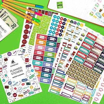 Budget Stickers by Clever Fox - 18 Sheets Set of 1030+ Unique Budget  Planner Stickers for Your Monthly, Weekly & Daily Planner, Budget Planner