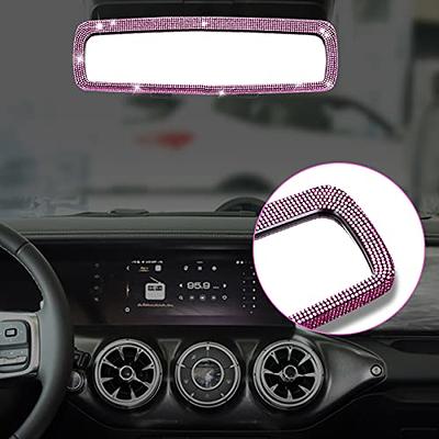 Bling Car Rear View Mirror Accessories with Crystal Diamonds & Rhinestones,  Patent Owner Car Interior Trim Cover Decor Gift for Mother Women ＆ Girls  (Pink) - Yahoo Shopping