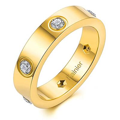 Zoesky Stainless Steel Rings for Women Gold Chunky Thumb Rings