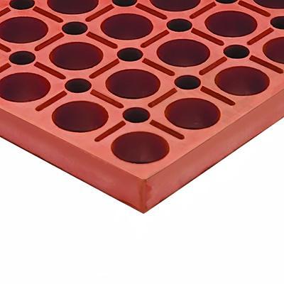 Red Rubber Anti Fatigue Kitchen Mat (1/2 Thick, 3' x 5')