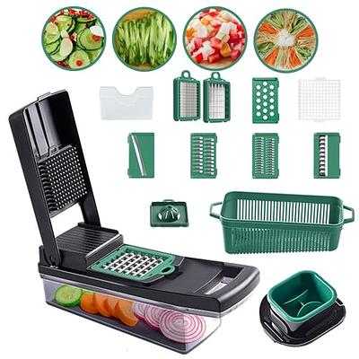 Fullstar Vegetable Chopper - Spiralizer Vegetable Slicer - Onion Chopper  with Container - Pro Food Chopper - Slicer Dicer Cutter - (4 in 1, Black) -  Yahoo Shopping