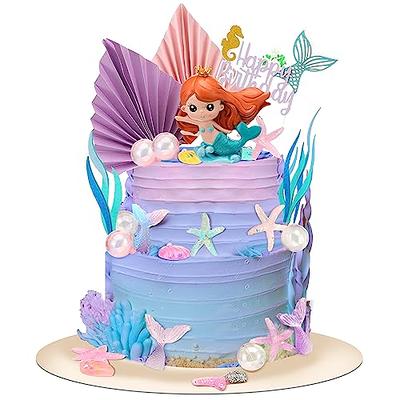 25 Pcs Mermaid Under The Sea Cake Toppers set with Little Resin 3D Mermaid  Seaweed Bubble Starfish Shell Mermaid Tail Cupcake Picks for Kids Girls  Birthday Baby Shower Party Decorations(Cute) - Yahoo