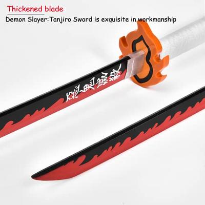 Demon Slayer Swords Building Set, 40in Kamado Tanjiro Sword Building Block  with Scabbard and Stand, Anime Sword Toy Building Set Katana Demon Slayer