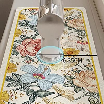 1 pcs Fantasy Style Faucet Draining Mat Non-Slip Drain Pad Sink Mats For Kitchen  Counter Bathroom Sink Splash Guard