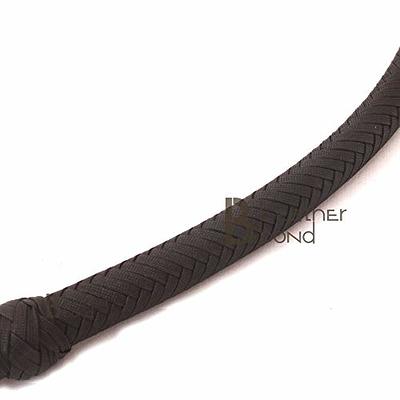 Indiana Jones Bull Whip 6 to 16 Foot 12 Plaits Brown Nylon Para-cord  Bullwhip