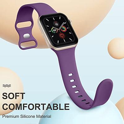 Lerobo Sport Bands Compatible with Apple Watch Band 49mm 45mm 44mm  42mm,Stylish Durable Breathable Soft Silicone Strap Sport Band Compatible  for iWatch SE Series 8 7 6 5 4 3 2 1 Women Men,Black/Gray