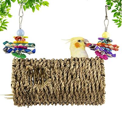 Vehomy Seagrass Bird House Bird Parrot Sea Grass Tent Parrot