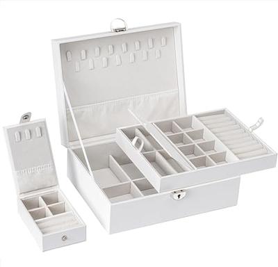 Vickey Jewelry Box Organizer for Women Girls, 2 in 1 Jewelry Boxes &  Organizers Large Jewelry