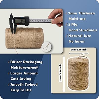 600 Yards of Jute Rope, Eco-friendly Decorative Yarn for Packaging