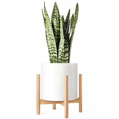 Large Plant Stand With Pot Mid Century Modern Planter Wood Plant