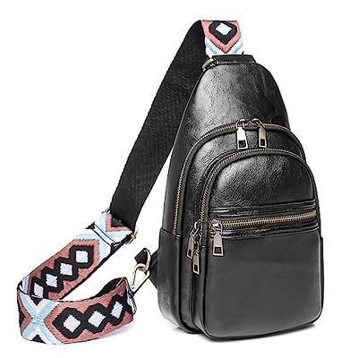 KFXFENQ Sling Bag for Women PU Leather Sling Bags for Women Crossbody  Fashion Sling Backpack Multipurpose Chest Bag for Women (Black) - Yahoo  Shopping