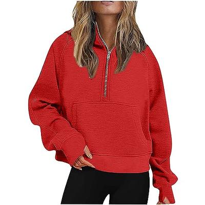 TARIENDY  Outlet Clearance Today Women Hooded Half Zip