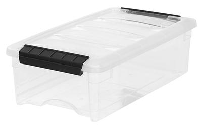 IRIS 72 QT. Stack & Pull Clear Storage Box, Lid Gray (Pack of 3) 500150 -  The Home Depot