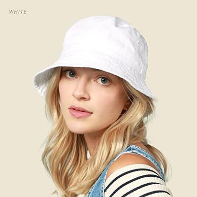 Buy Bucket Hats for Men Women Cotton, Trendy Plain Fisherman Sun Hat Cap  Outdoor, Army Green, Medium at