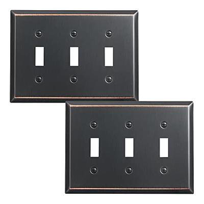 Oil Rubbed Bronze - 2 Gang Electrical Outlet Covers - Wall Plates & Outlet  Covers