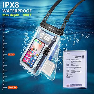 [Up to 10] Double Space Waterproof Phone Pouch, 2 Pack Large Capacity Cell  Phone Pouch for iPhone 14 13 12 11 Pro Max XS Plus Samsung Galaxy, IPX8