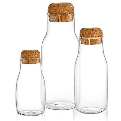 Glass Milk Bottles - Reusable Wide Mouth Jars with Plastic Lids for  Homebrewed Drinks, Soda, Juicing…See more Glass Milk Bottles - Reusable  Wide Mouth