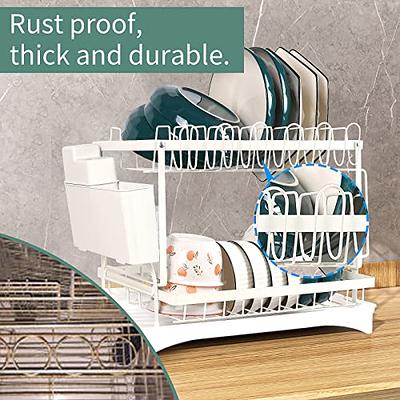 Dish Drying Rack - 1&2 Tier Dish Rack for Kitchen Counter with Drain Spout  - Yahoo Shopping