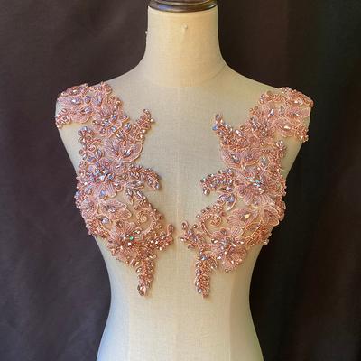 Silver/Gold/Rose Gold Rhinestone Applique Crystal Applique Wedding Applique  DIY for Bridal Sash Waist Belt