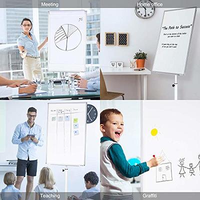  72 x 40 Large Dry Erase Board with Stand, Magnetic Rolling  Whiteboard on Wheels, Double Sided Reversible Mobile White Board - Easel  Stand Board Portable with Stain Resistant for Office