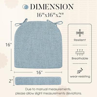 Big Hippo Memory Foam Chair Pads for Dining Chairs Non-Skid Backing Kitchen  Dining Chair Cushion Seat Cushion with Ties,Thick Comfortable Seat Cushion