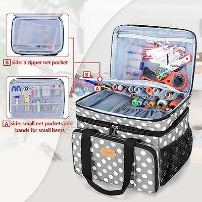 Luxja Large Sewing Organizer with Many Compartments, 2 Layers