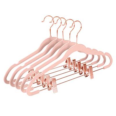 OSTO Pink with White Polka Dots Wooden Kids Clothes Hangers with