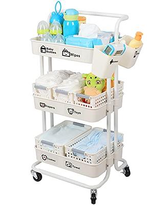 TOCKONIMN Hanging Diaper Caddy Organizer for Baby Crib - 3-in-1