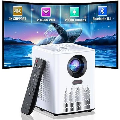 Mini Projector, HISION Bluetooth Projector 1080P Projector 4K Movie Projector  Portable Home TV Projector 8500L Outdoor Video LED Projector Compatible  with TV Stick Laptop Phone Tablet HDMI USB DVD H7 