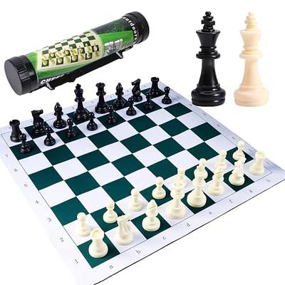 Glass Chess Set- Classic Game with Elegant Design, Durable Build- Set  Includes Board, 32 Frosted and Clear Pieces with Felt Bottoms by Trademark  Games 