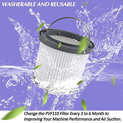 Pulluty Pvf110 Washable Replacement Filter For Black And Decker