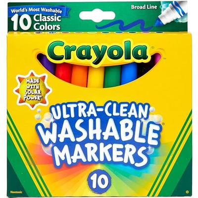 Crayola Washable Markers, Broad Point, Assorted Classic Colors, 40