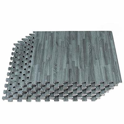 Sorbus Wood Grain Floor Mats Foam Interlocking