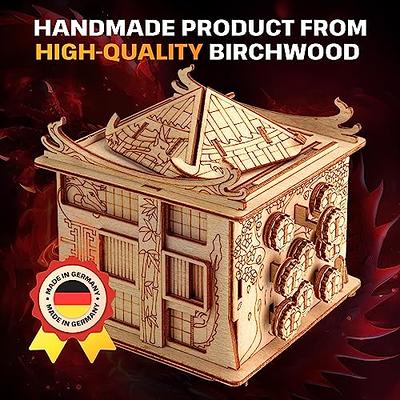 ESC Welt Wooden Secret Lock Box 3D Puzzle Game - Creative Gift Box for Money, Vouchers, Gift Cards - 3-in-1 Wooden Box Game - Gift Box Riddle Game 