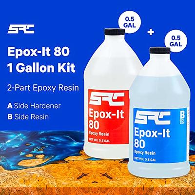 Epoxy Resin Crystal Clear, Table Top & Bar Top Epoxy Coating UV Pro Formula, Enhanced UV Resistance for Tabletops & Resin Art, 1 Gallon Kit