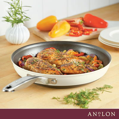  Anolon Achieve Hard Anodized Nonstick Frying Pan/Skillet, 10  Inch, Cream: Home & Kitchen